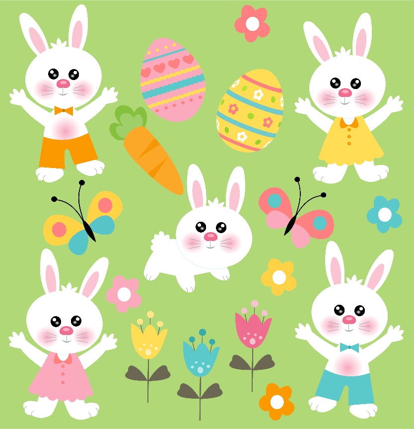 Easter Bunnies Clipart